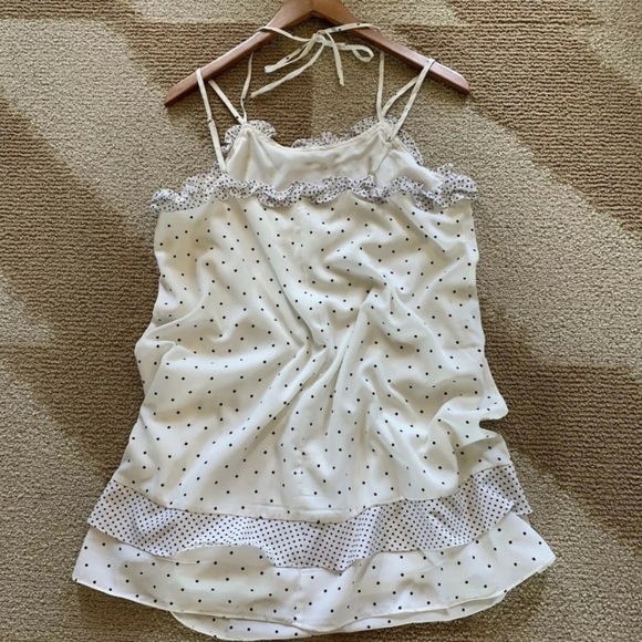 Darling Halter White Polka Dot Dress - Picture 3 of 8